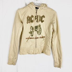 JUNK FOOD CLOTHING AC/DC Hooded Sweatshirt. Vintage Y2k.